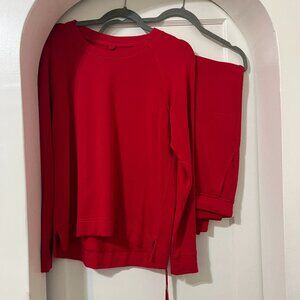 The Loft - Lou and Grey Signature Soft Jogging Suit - Red/Tangerine (Small)